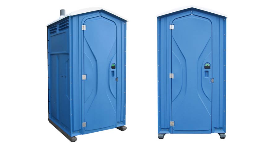 Long-term porta potty units on site in Portage, Michigan